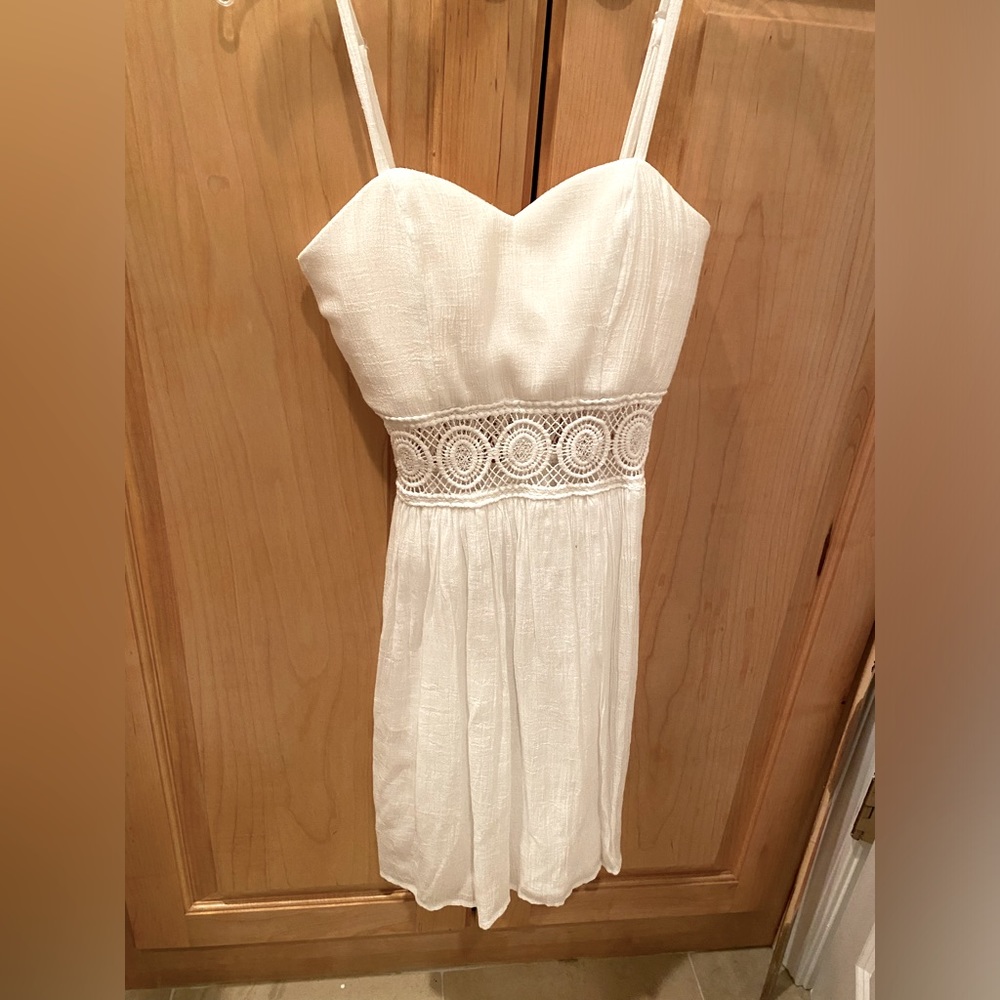 White spaghetti strap mini dead